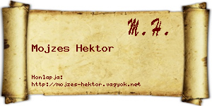 Mojzes Hektor névjegykártya